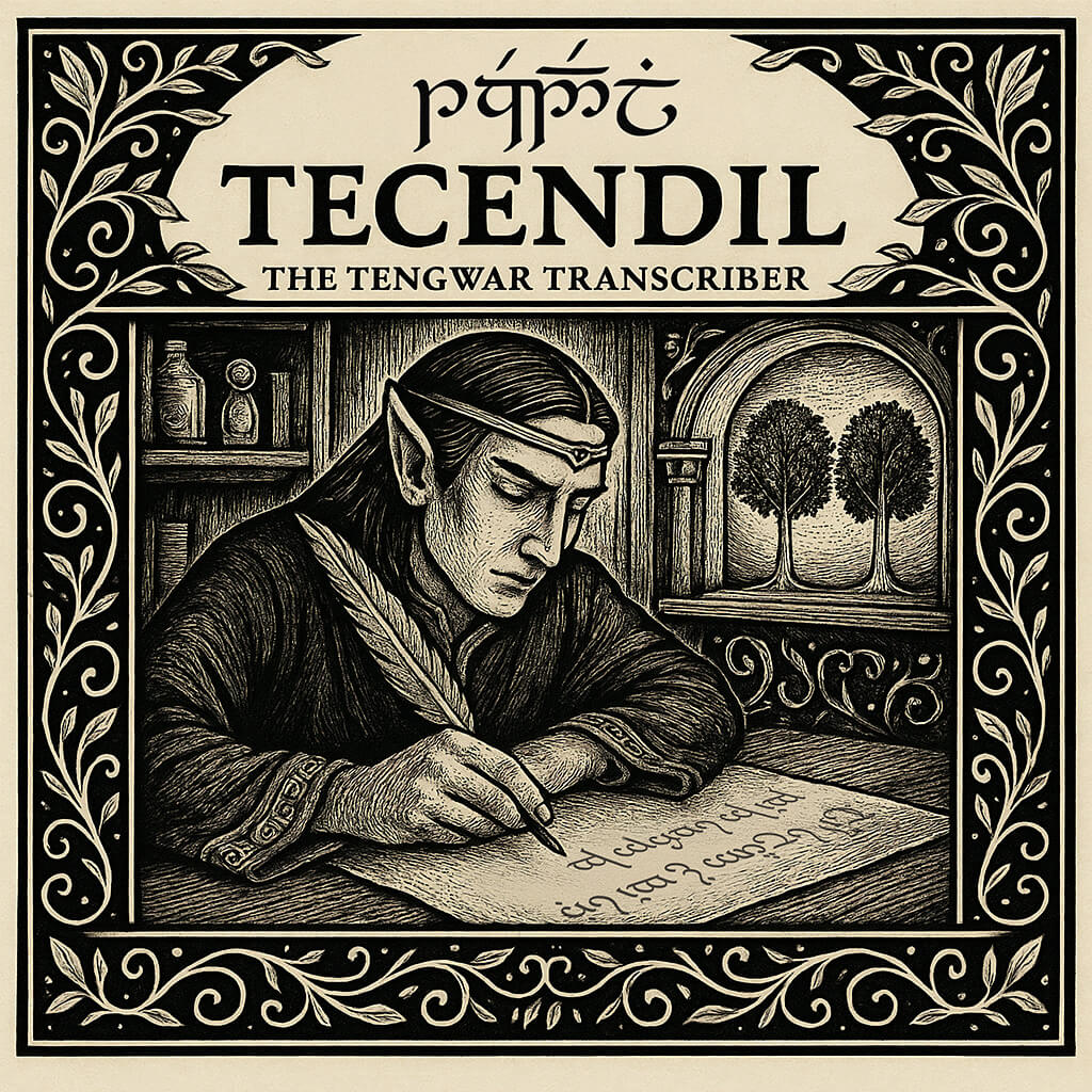 Fëanor writing on a parchment